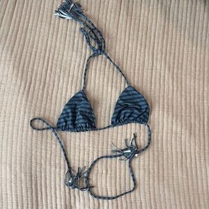 EUC Acacia Swimwear Canons Blue Striped Bikini Top